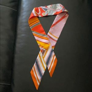 Hermes classic orange twilly